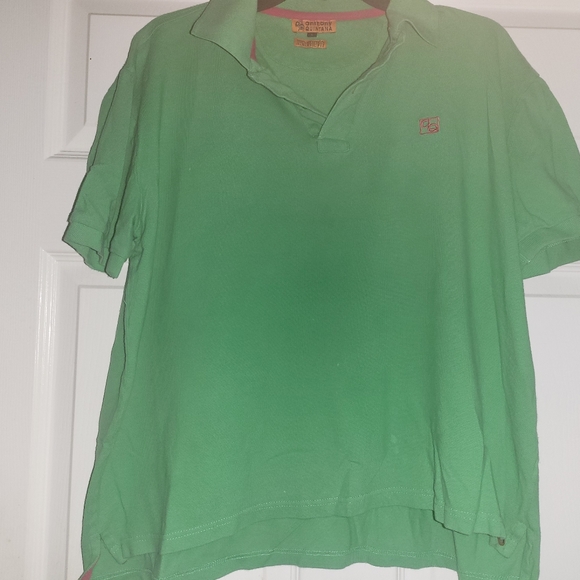 Men's AQ Short-Sleeved Lime Green Polo Shirt Size Large - Picture 3 of 5